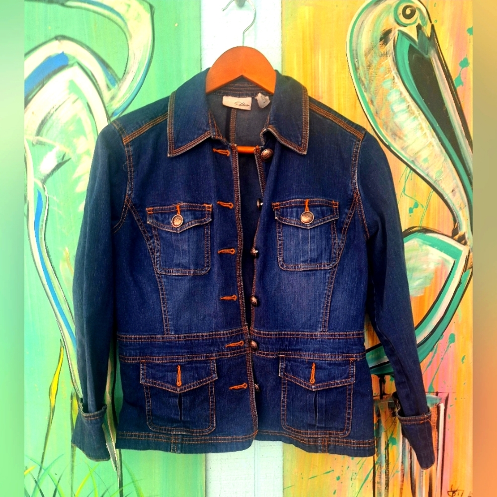 Chicos women's denim Jean jacket size 0